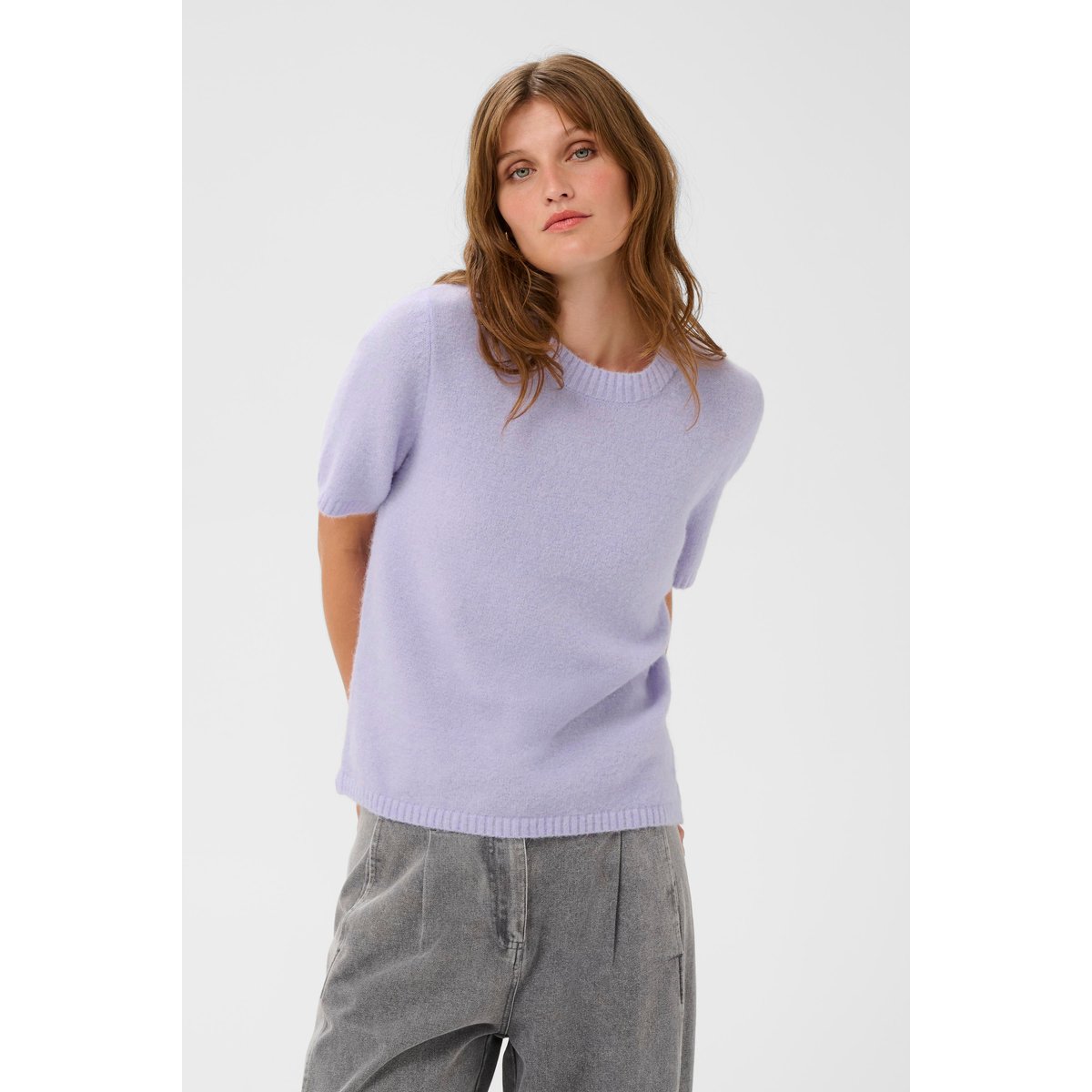 Pullover tricoté violet purple heather, SOAKED IN LUXURY