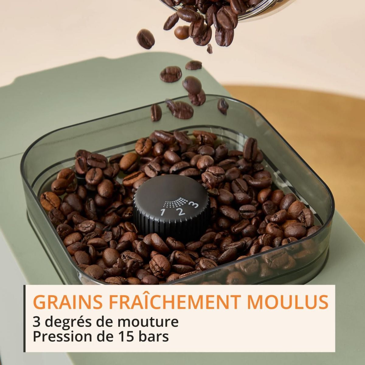 Expresso Broyeur Coffee Crush, Machine à café à grains, ultra compacte SA401LE0 couleur unique, KRUPS