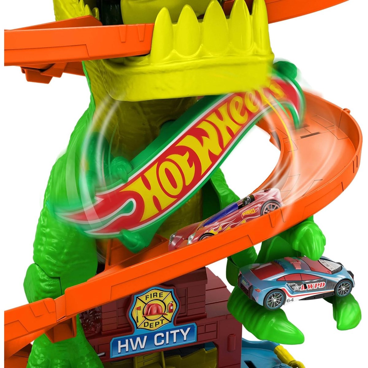 Hot Wheels Coffret T-Rex Bataille de Feu multicolor, MATTEL