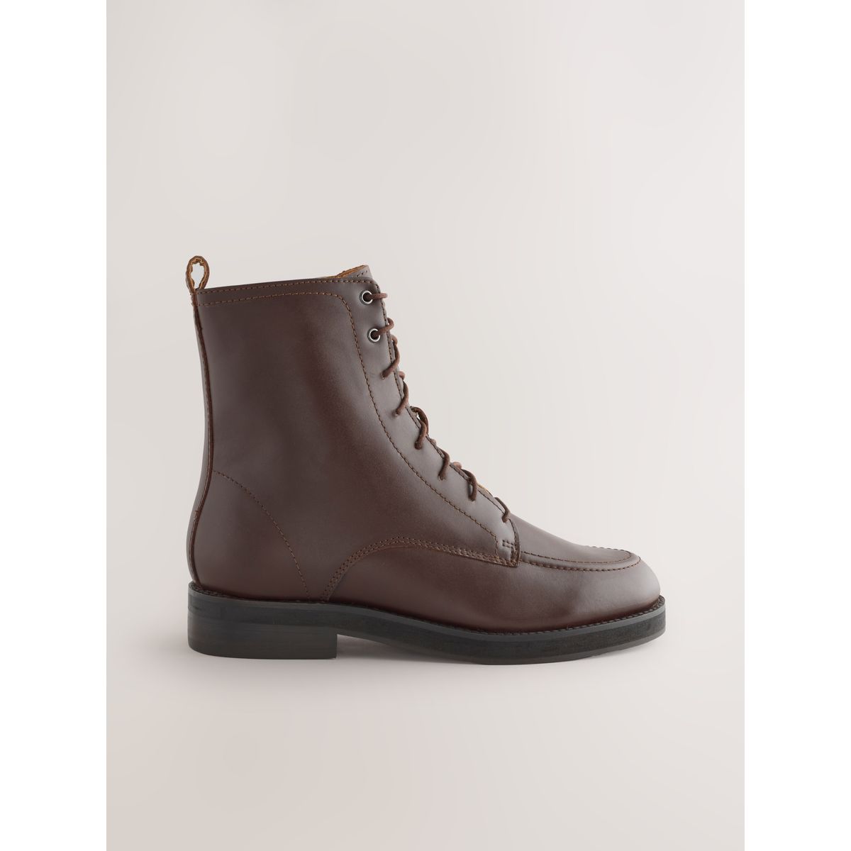 Bottines forever comfort® à lacets cuir rouge bourgogne, NEXT