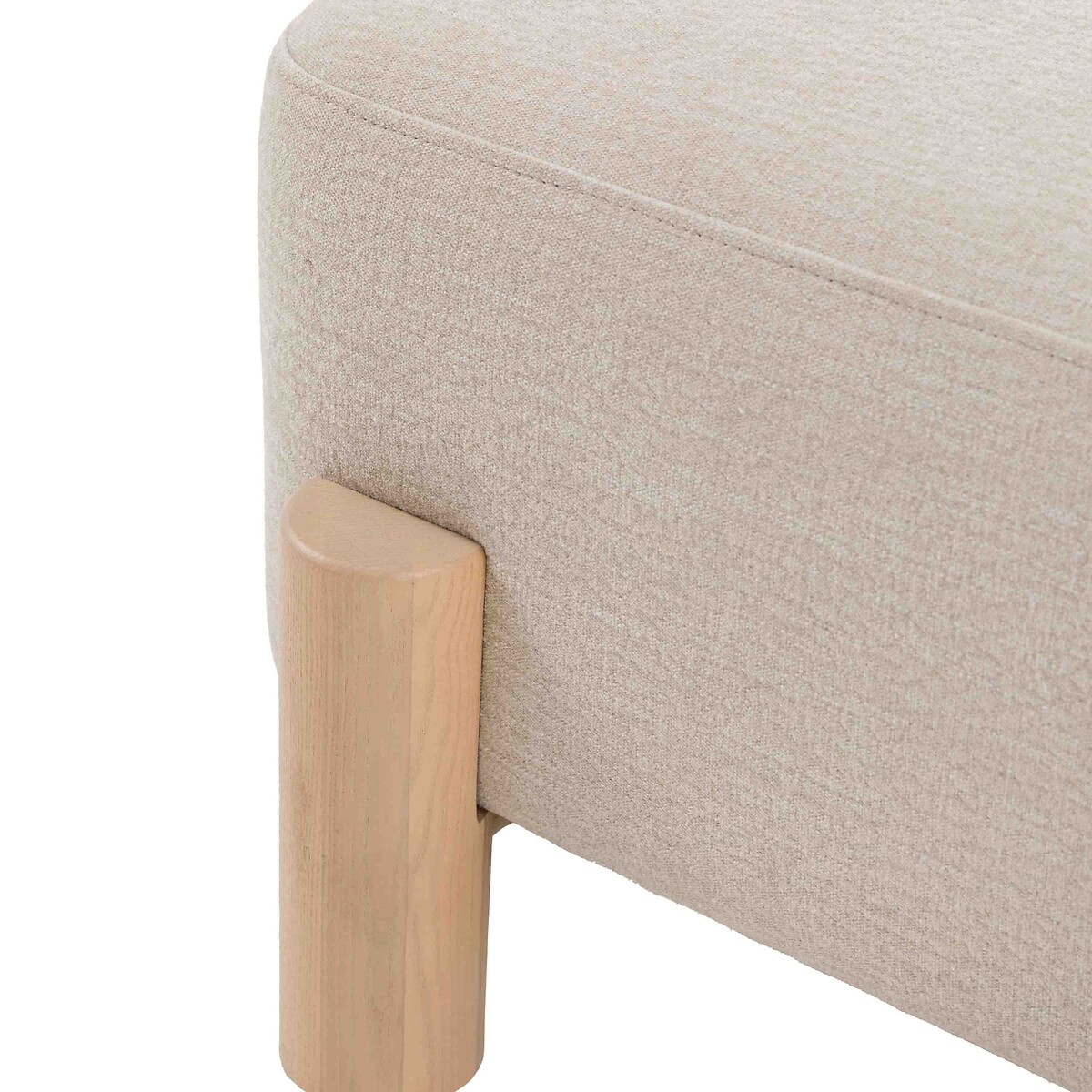 Huxley Velvet Chenille Footstool dusty, ÉDITÉ