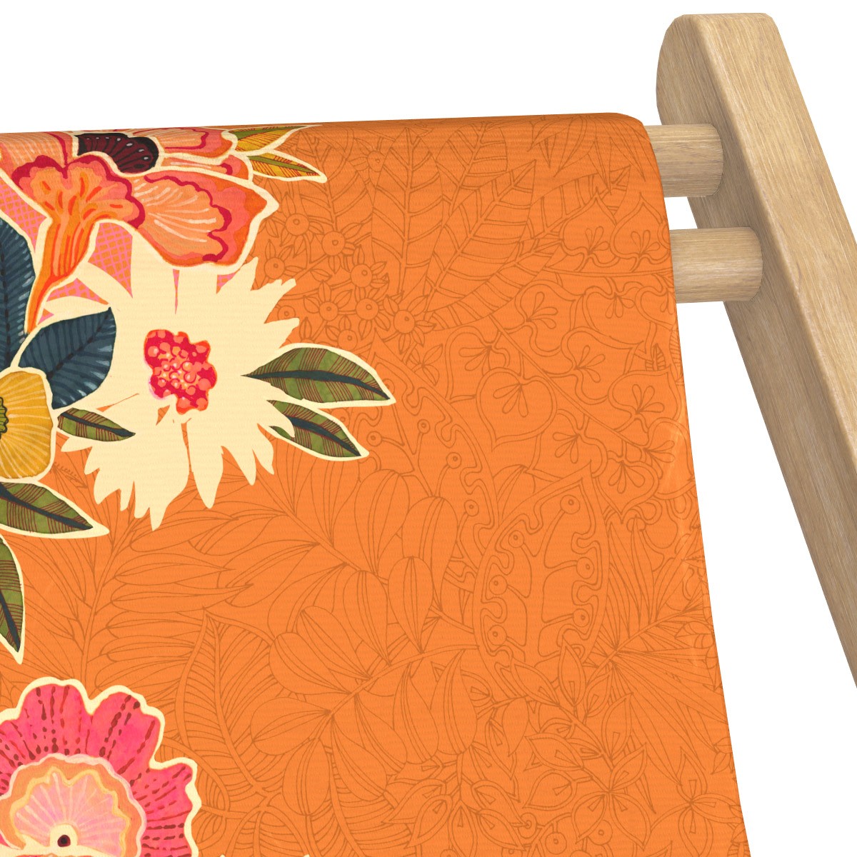 Toile de Transat / Chilienne KIMIKO orange, VENT DE BOHÈME