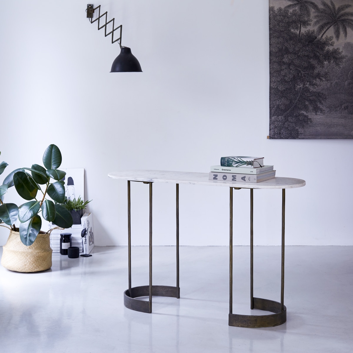 Console en Marbre, GUSTAV blanc, TIKAMOON