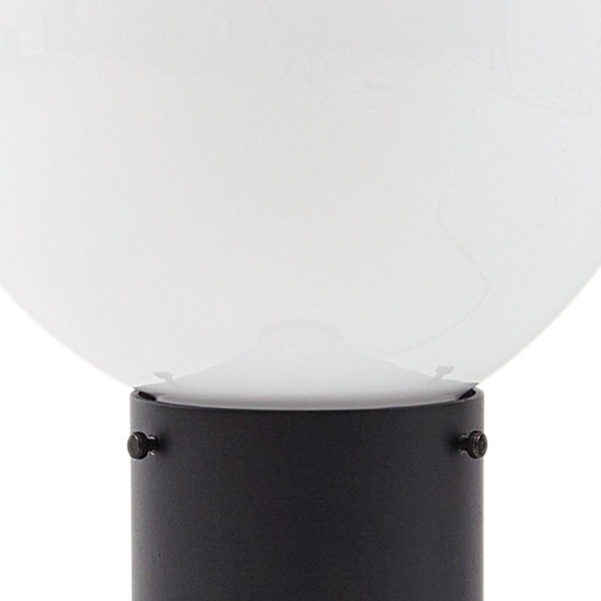 Luminaire extérieur en verre moderne, Dangan blanc, noir, LINDBY