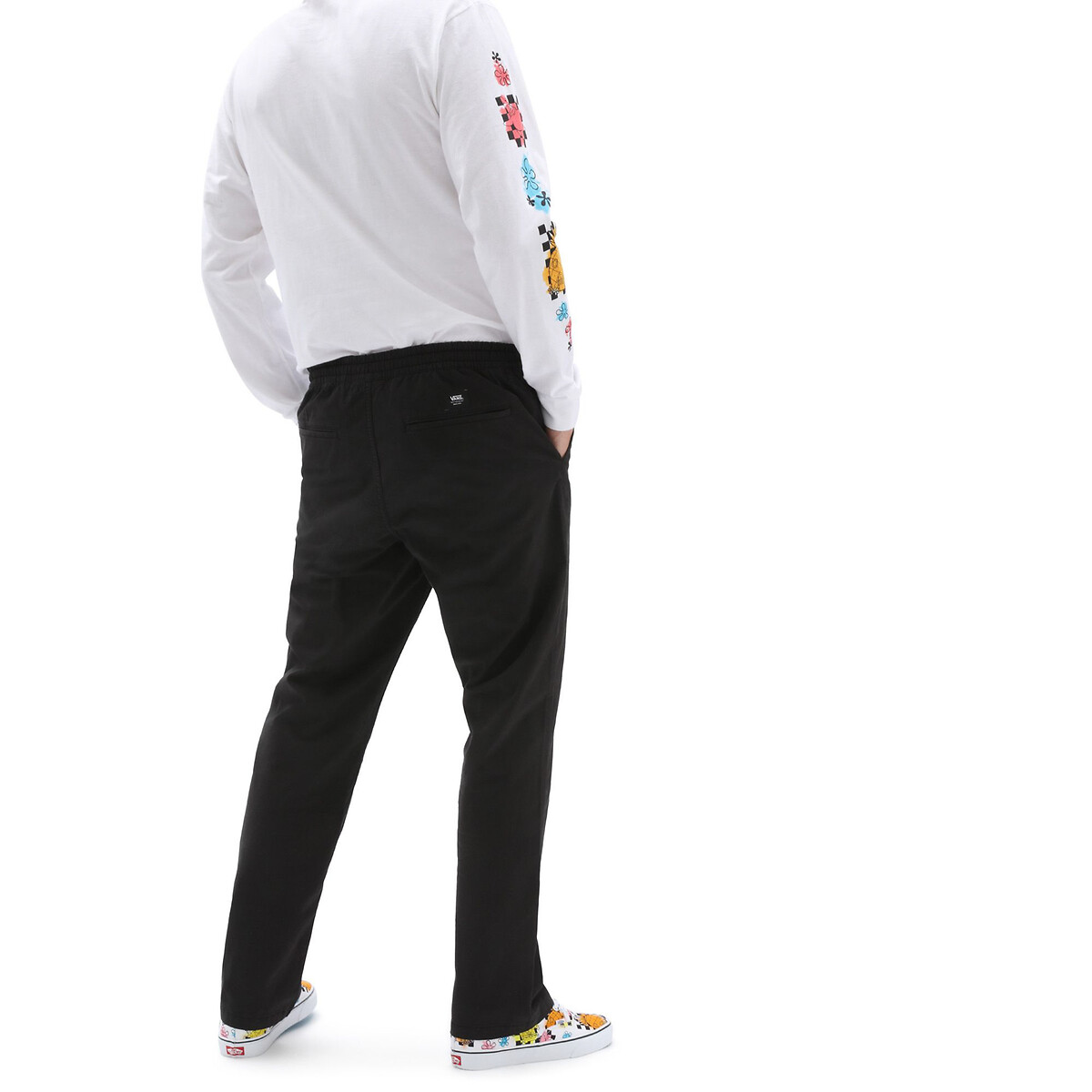 Pantalon décontracté à taille élastique noir, VANS