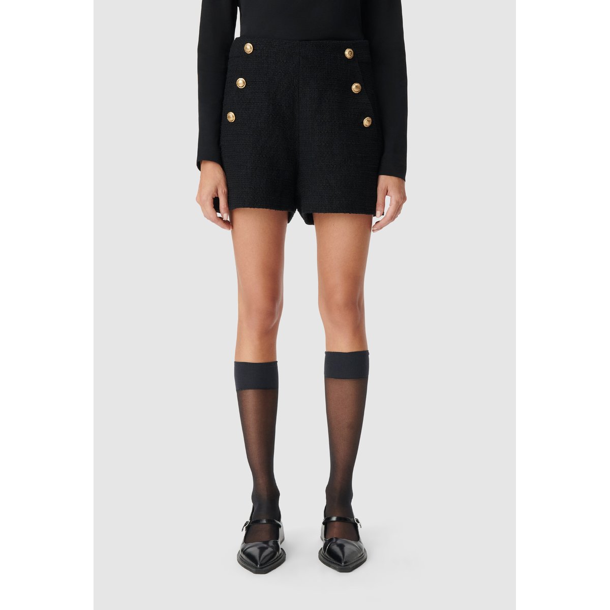 Short effet tweed noir, IKKS