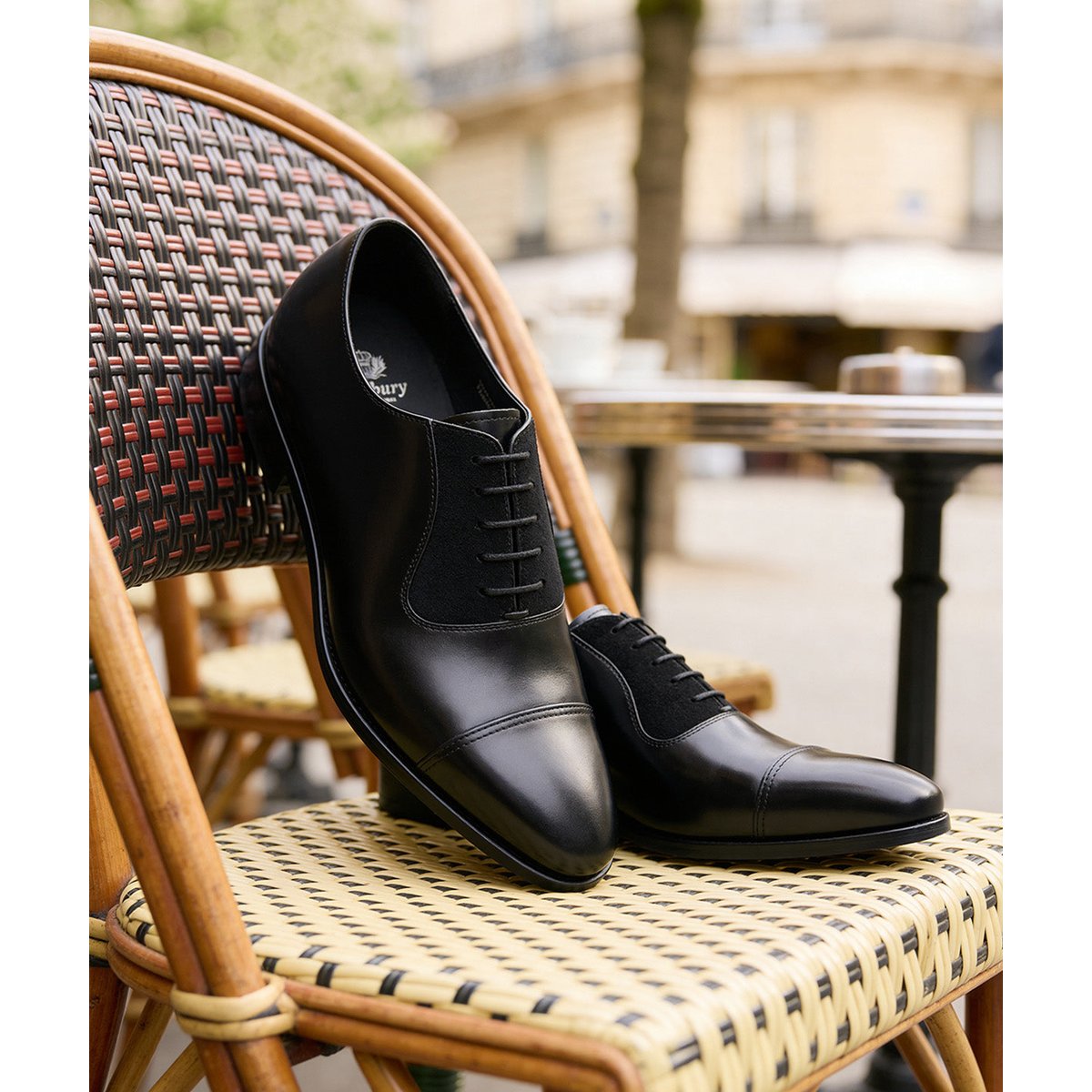 Richelieu cuir HEATHROW noir, FINSBURY