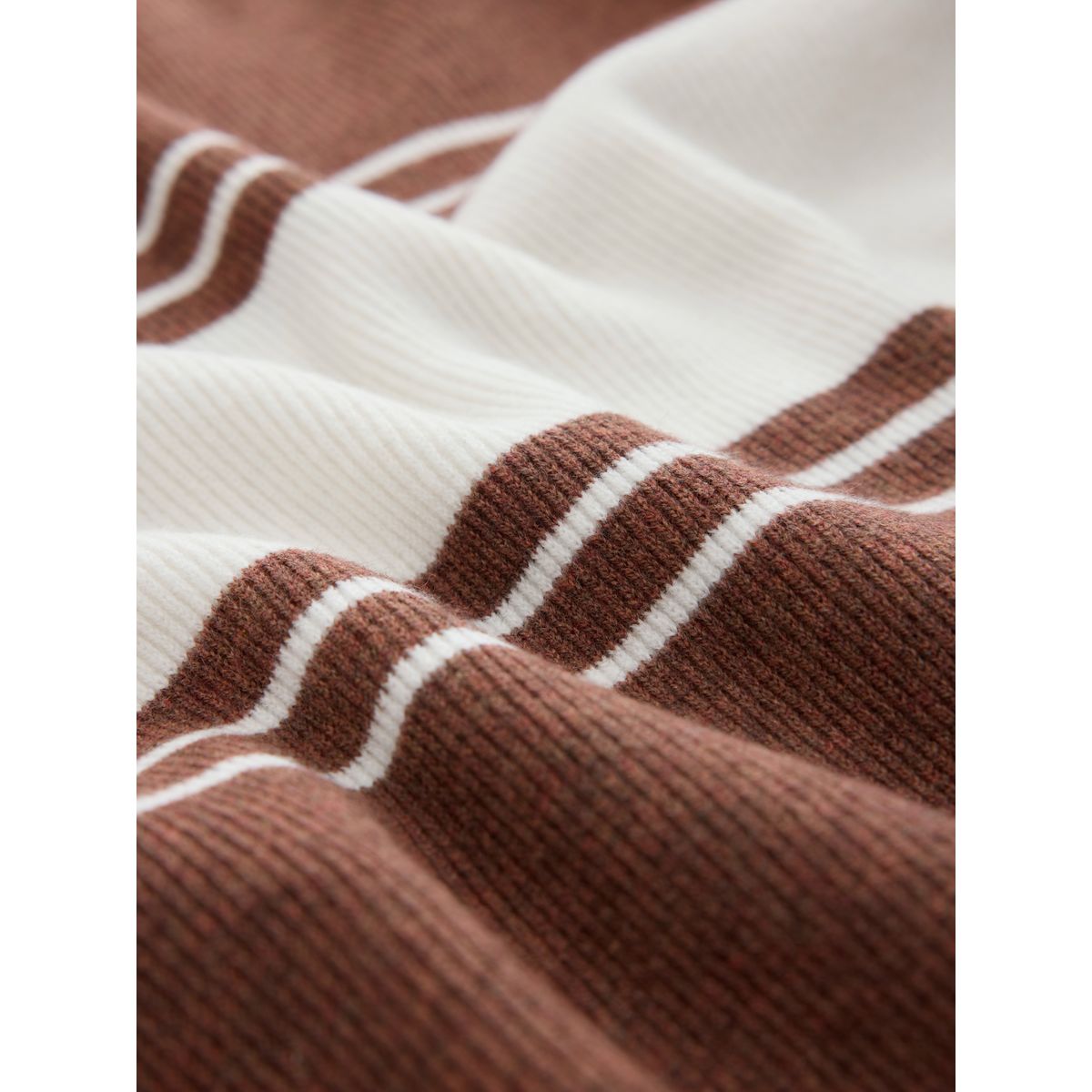 Polo en maille color block à col zippé marron rouille, NEXT