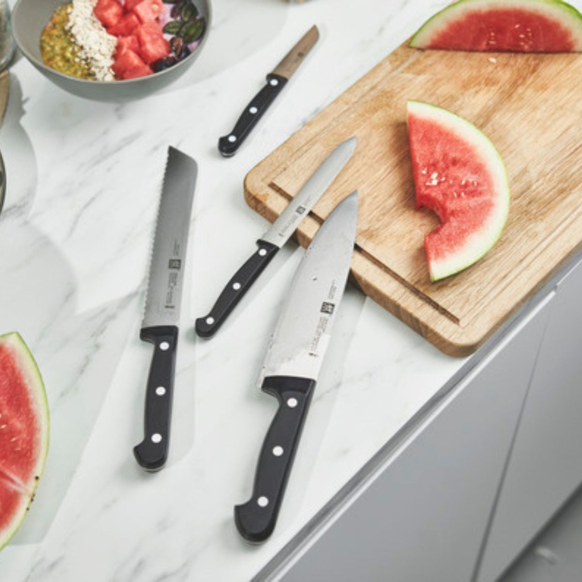 9-pcs, Bloc de couteaux, Anthracite couleur unique, ZWILLING