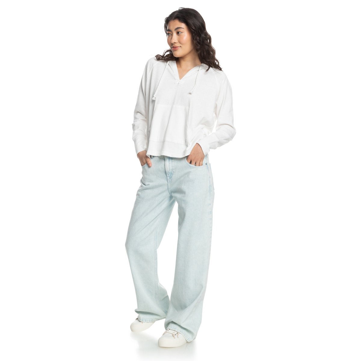 Sweat à capuche DESTINATION SURF. blanc snow white, ROXY