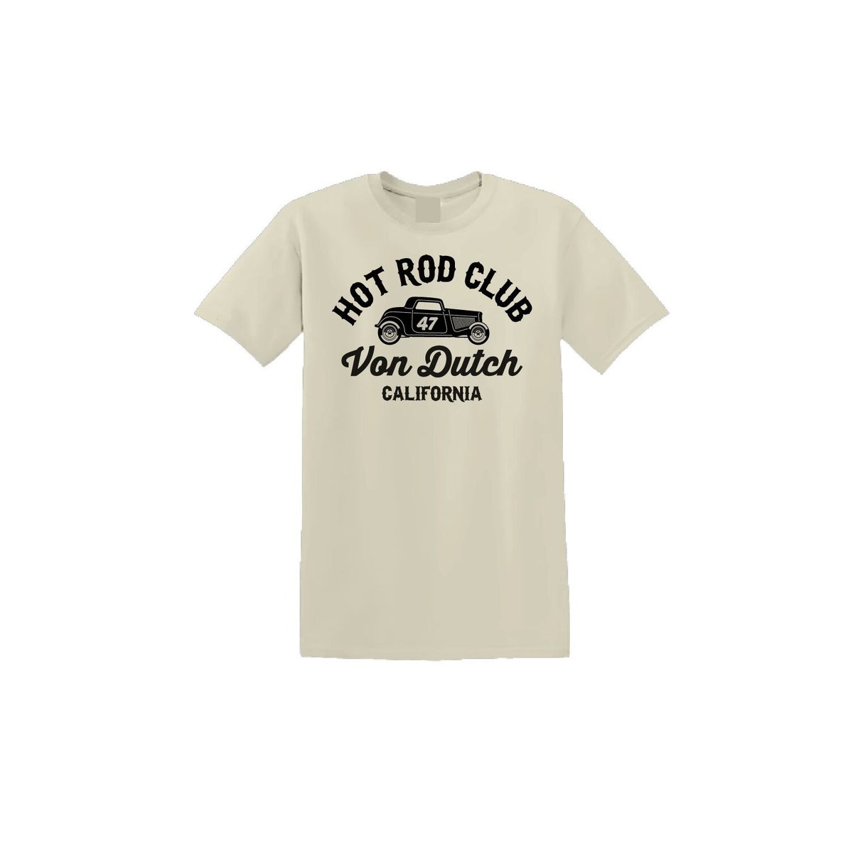 Tee shirt coton LOG beige/noir, VON DUTCH