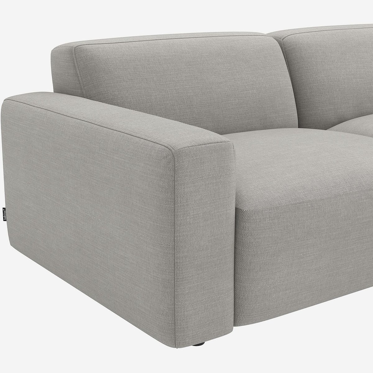 Canapé d'angle tissu CREMI gris, HABITAT