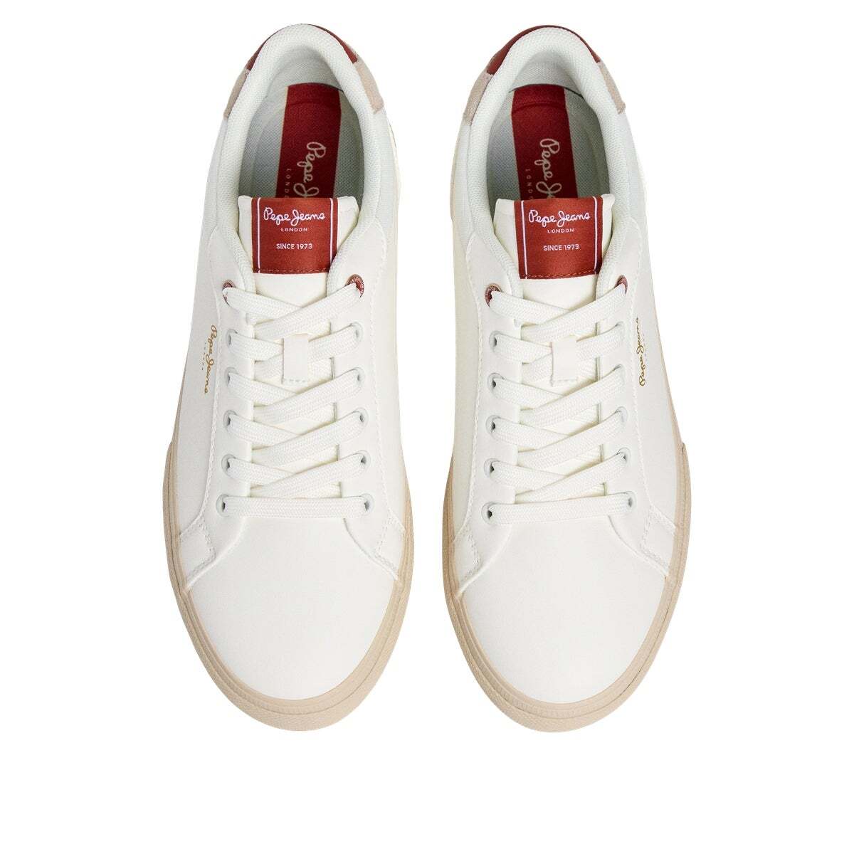 Kenton - Sneakers Classiques Avec Détails En Daim blanc ivoire, PEPE JEANS