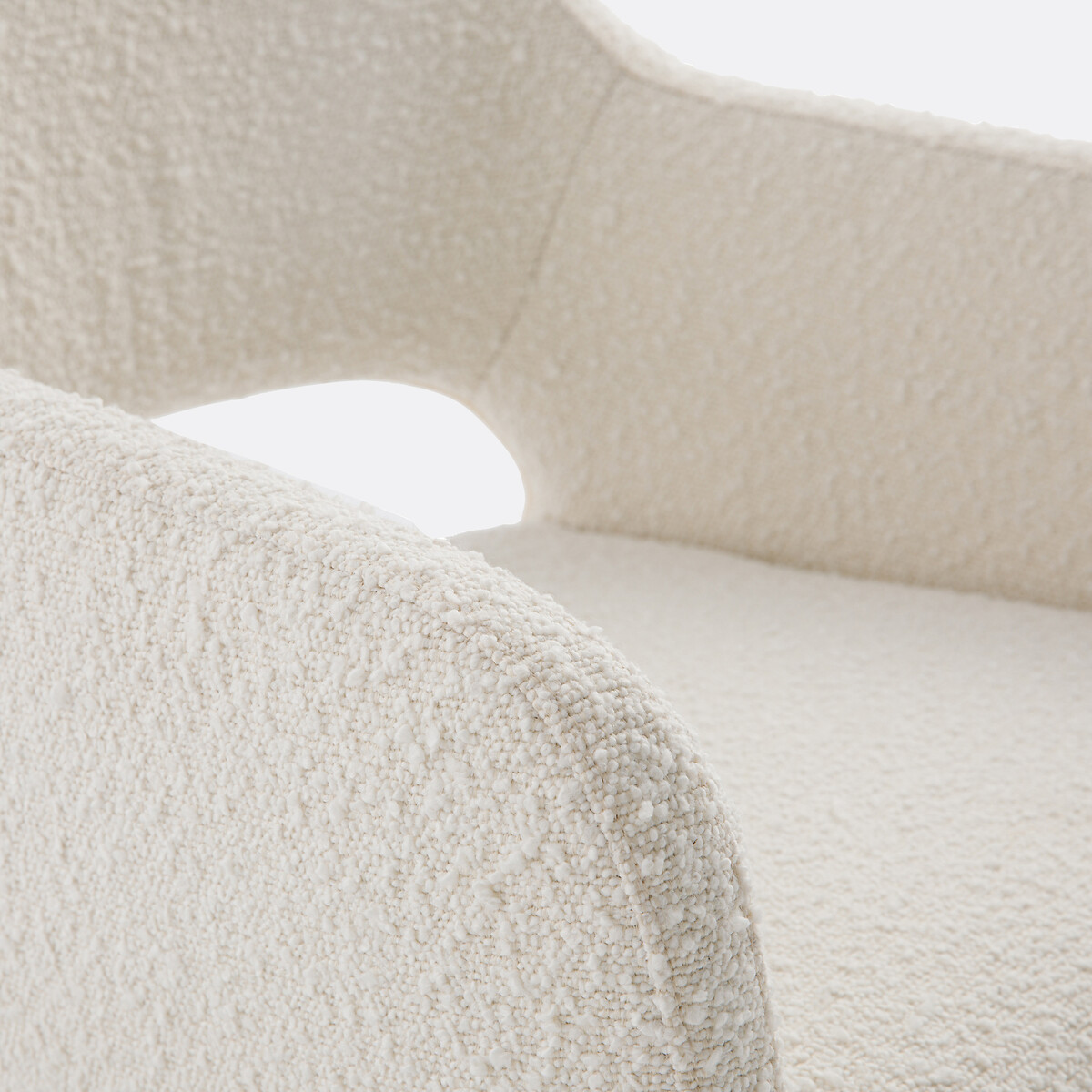 Poltrona da ufficio tessuto bouclé, Esma beige, LA REDOUTE INTERIEURS