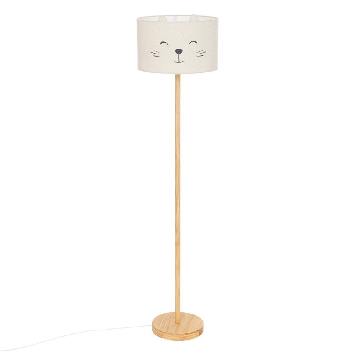 Lampadaire droit Chat Felix H154 blanc, ATMOSPHERA
