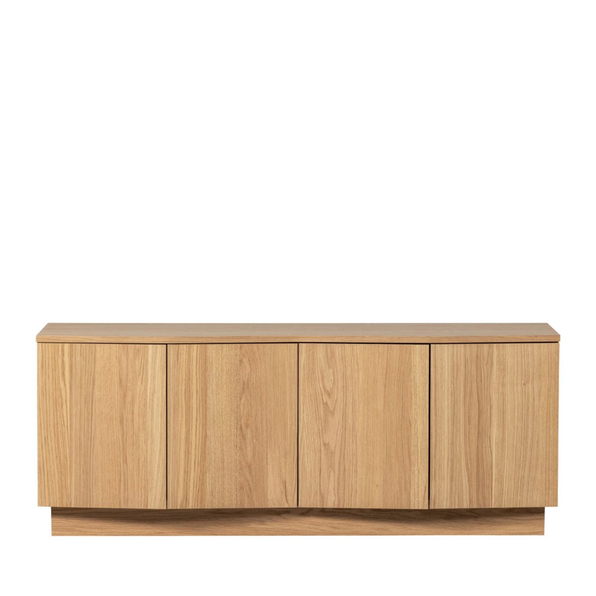 Meuble TV 4 portes en bois L133cm - Zuma bois clair, WOOOD
