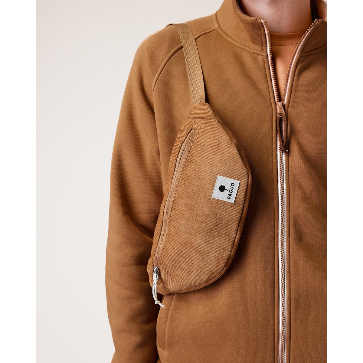 Sweat en molleton camel, FAGUO