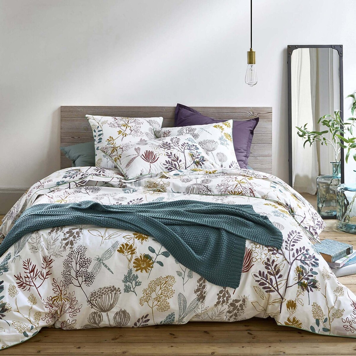 Drap plat percale de coton, Botanique imprimé, LA REDOUTE INTERIEURS