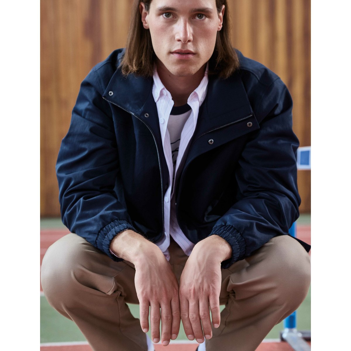 Veste zippée légère bleu foncé, BZB