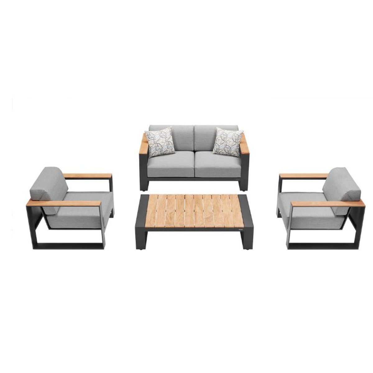 Canapé de jardin en aluminium, SOFY gris anthracite, AU JARDIN DE CHLOÉ