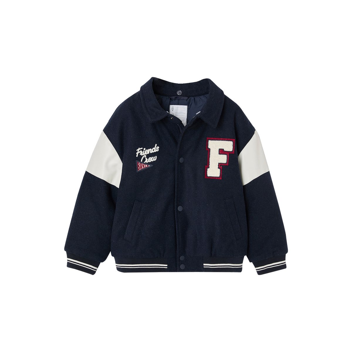 Blouson teddy à capuche amovible marine, VERTBAUDET