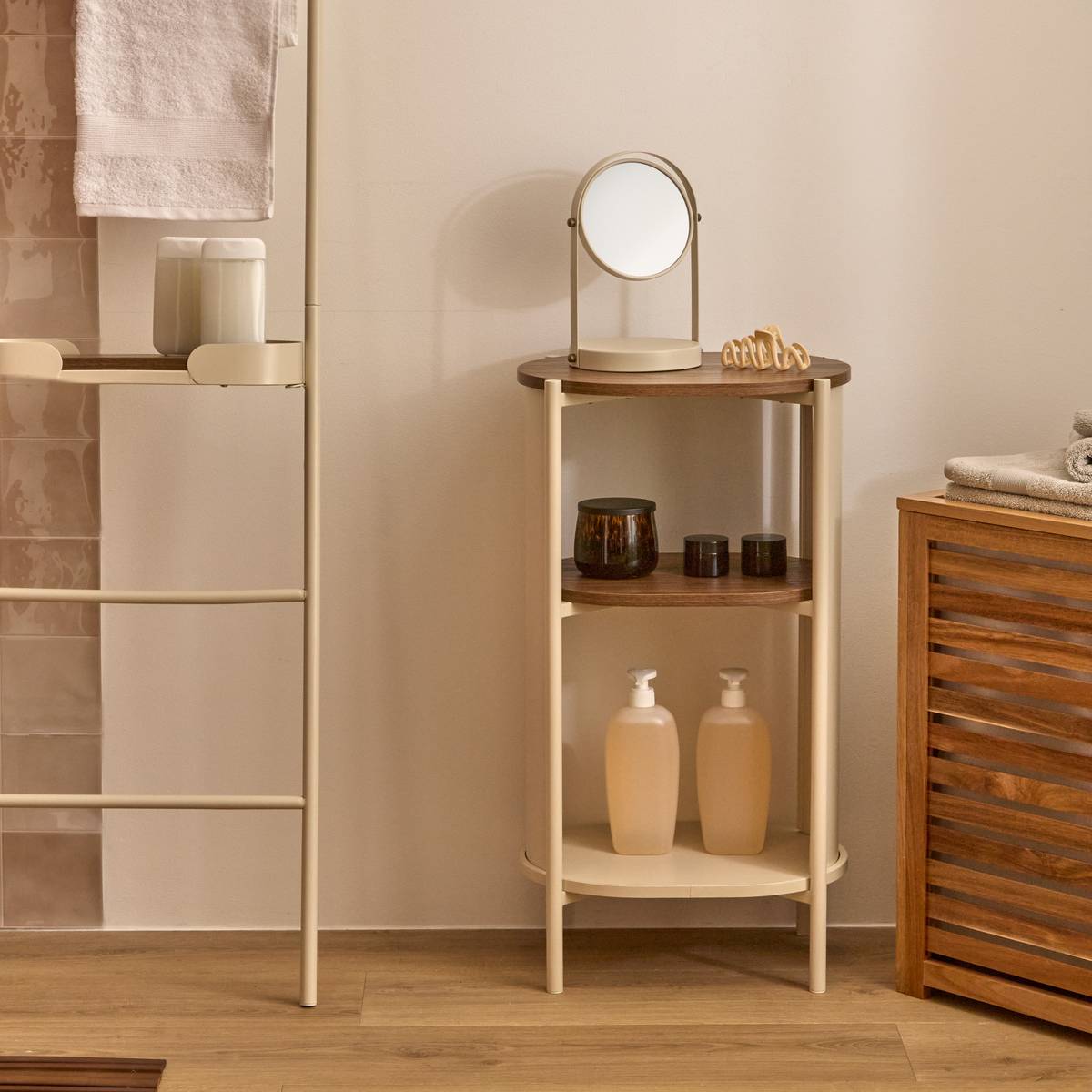 Étagère de salle de bain rectangulaire ARGILEO blanc, 5FIVE SIMPLY SMART