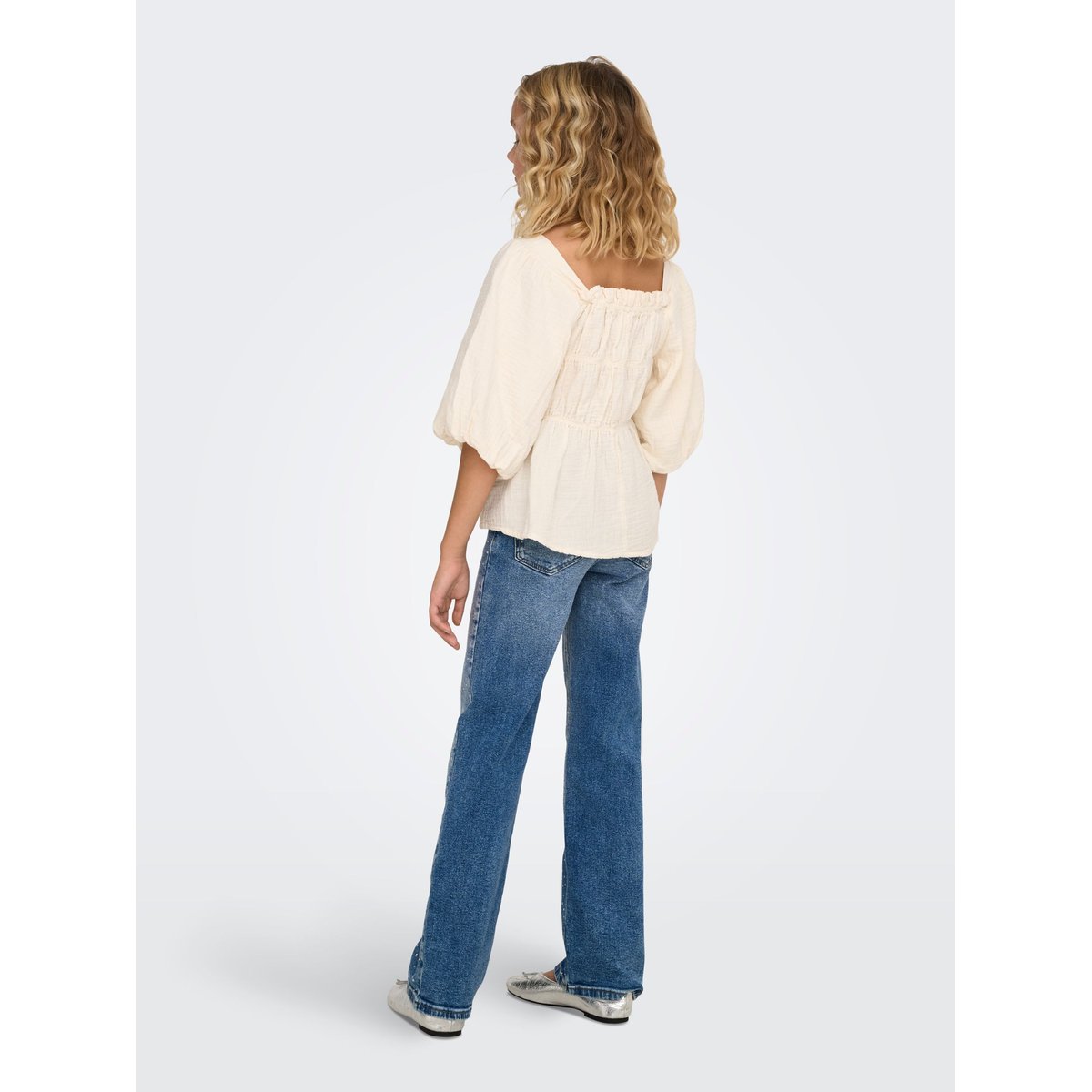 Jean À Jambe Large medium blue denim, KIDS ONLY