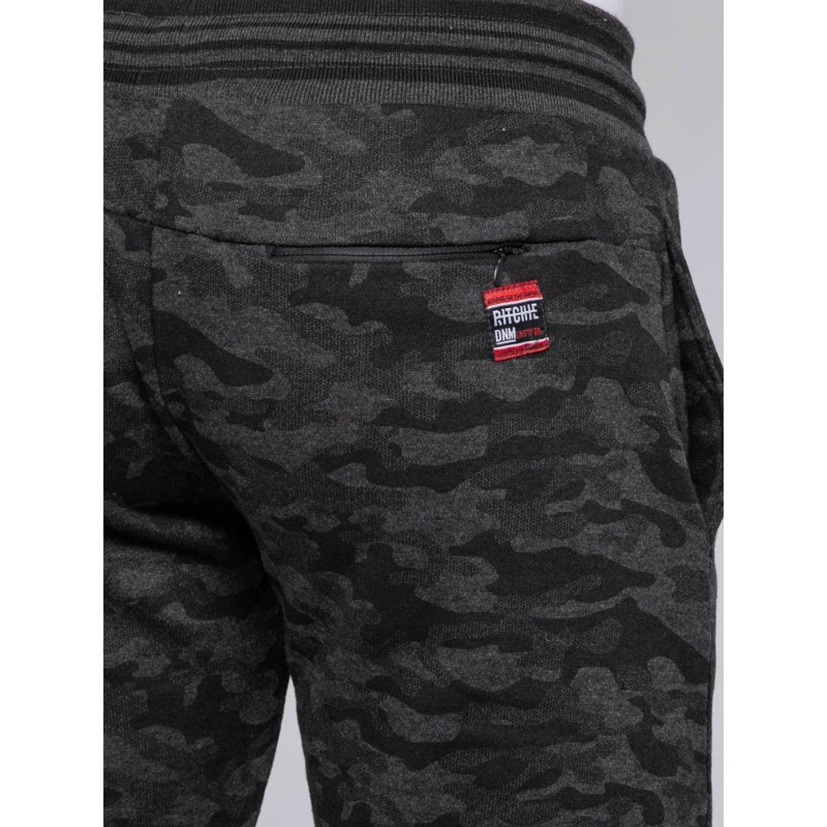 Bermuda Molleton Motif Militaire Banvou gris, RITCHIE