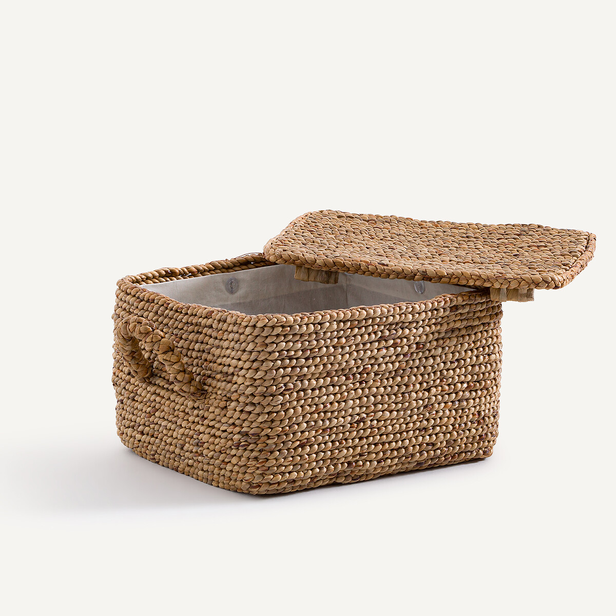 Panier rectangulaire tressé en jacinthe d'eau, LIAN naturel, AM.PM