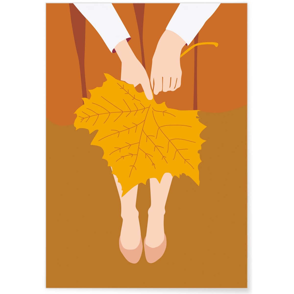 Affiche Abstract Autumn 1 blanc, L'AFFICHERIE