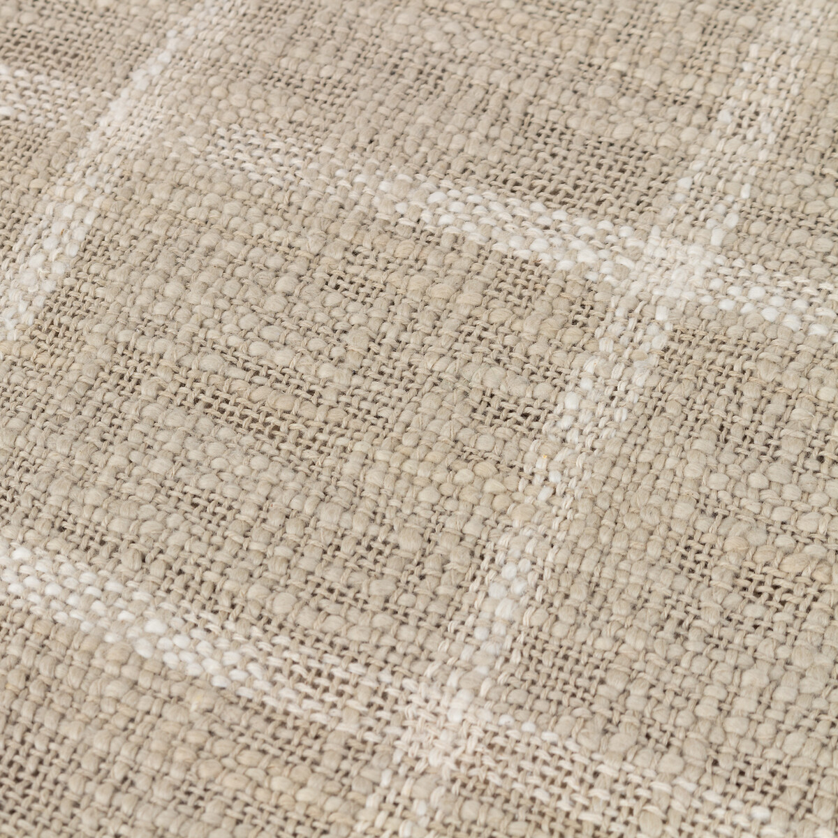 Beni Fringed Throw raw linen, YARD