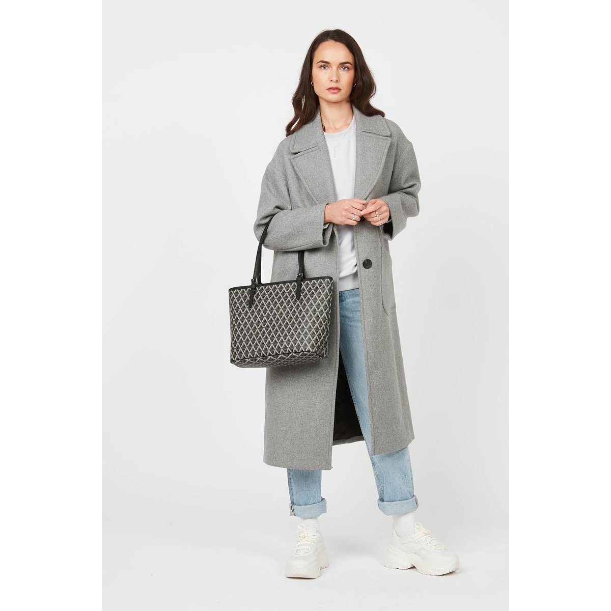 Sac cabas épaule, Made in France IKON bleu électrique, LANCASTER