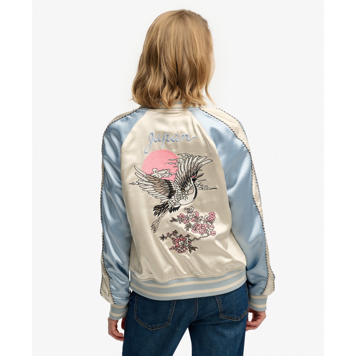 Bomber Suikajan avec Broderie bleu brouillard, SUPERDRY