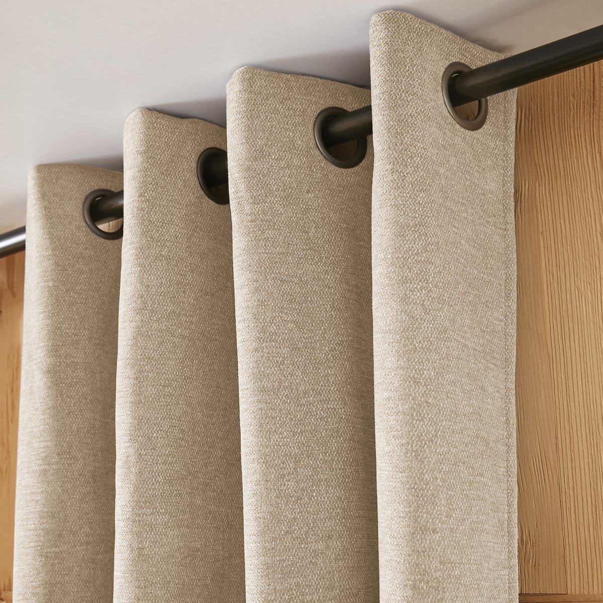 Rideau occultant polaire 140x240 cm Polyester Minuit lin, EDEN
