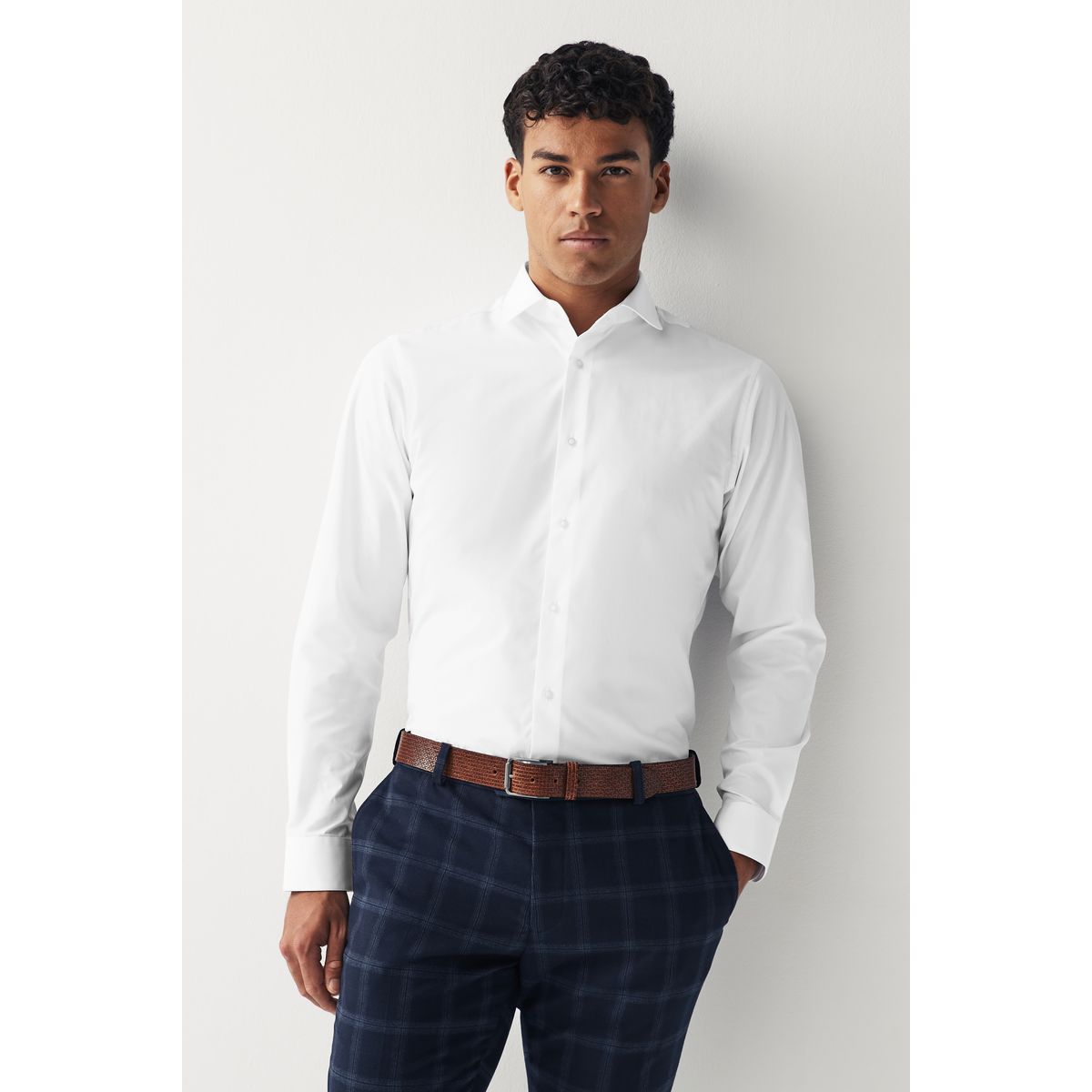 Chemise d’entretien facile à manchette simple blanc, NEXT