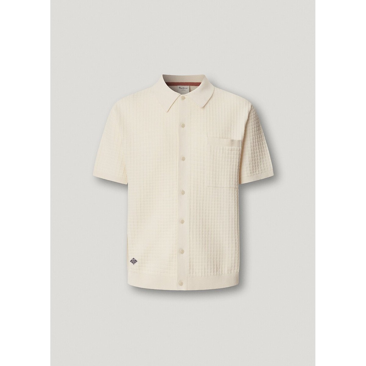Polo de punto de manga corta, DYLAN marfil, PEPE JEANS