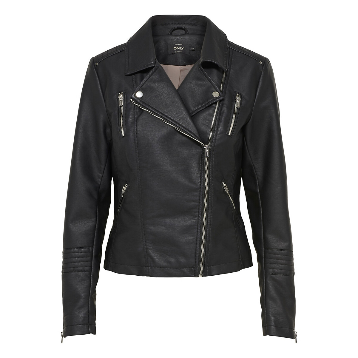 Blouson court fermeture zippée noir, ONLY