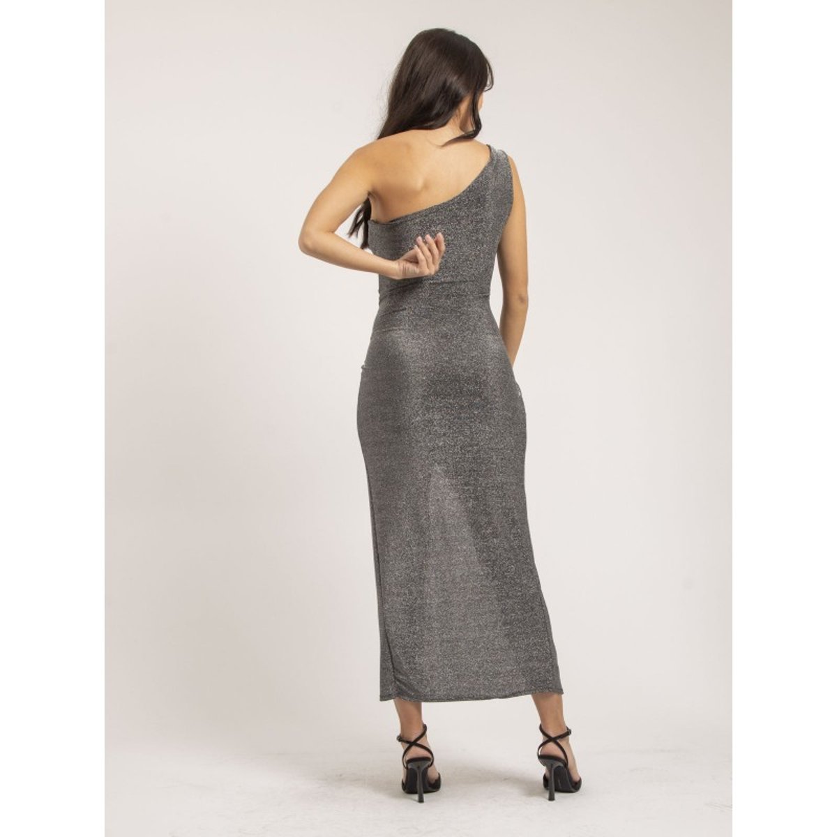 Robe Longue Paillettes Ipolina argent, DONA LISA