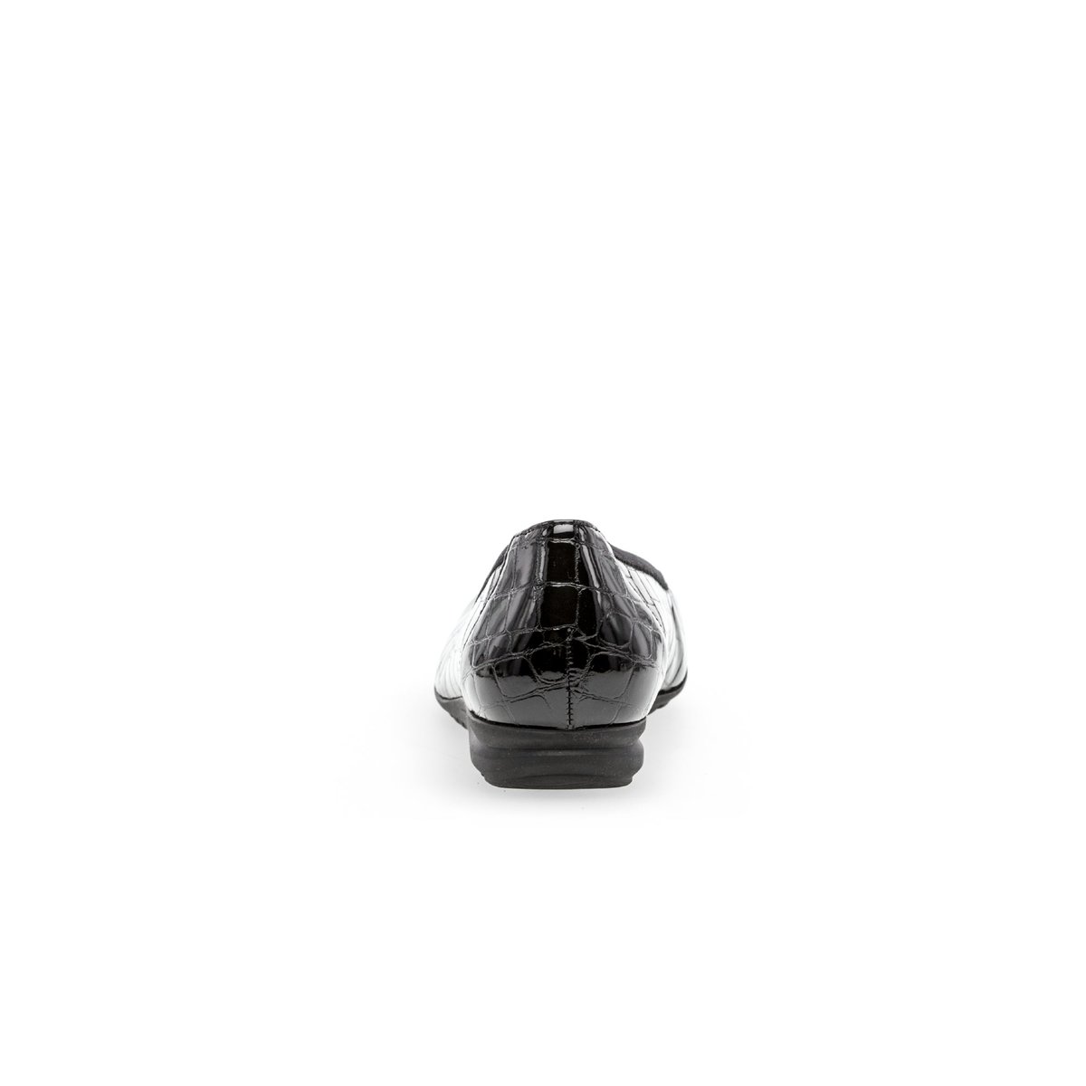 Ballerines en cuir vernis à talon compensé noir vernis, GABOR