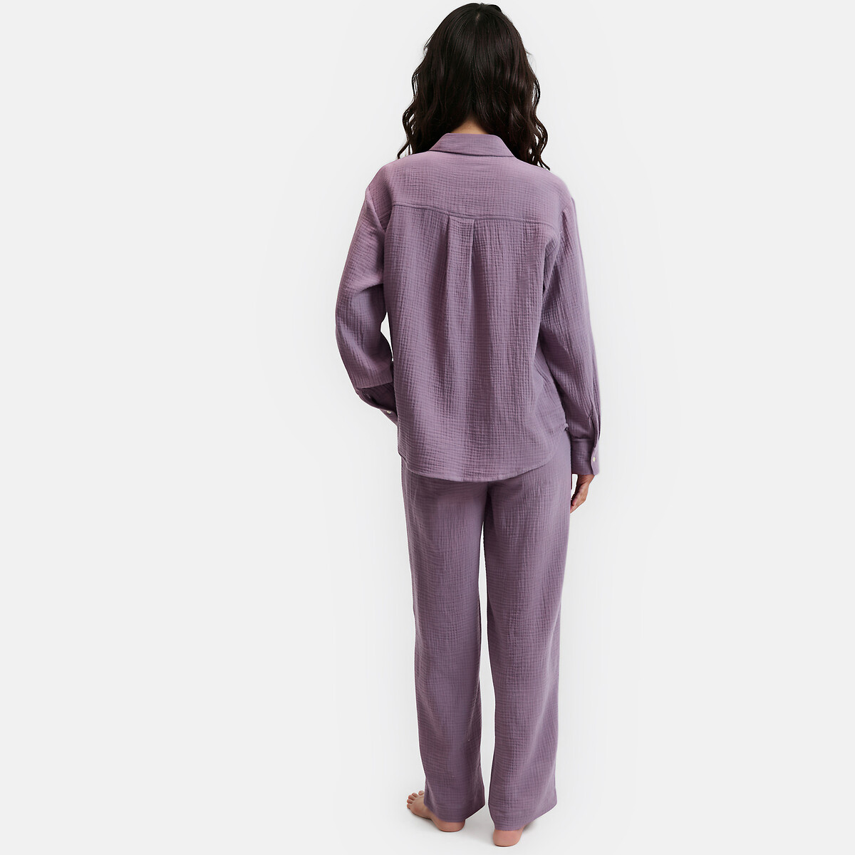 Pijama de gasa de algodón, Signature MARGOT higo, LA REDOUTE COLLECTIONS