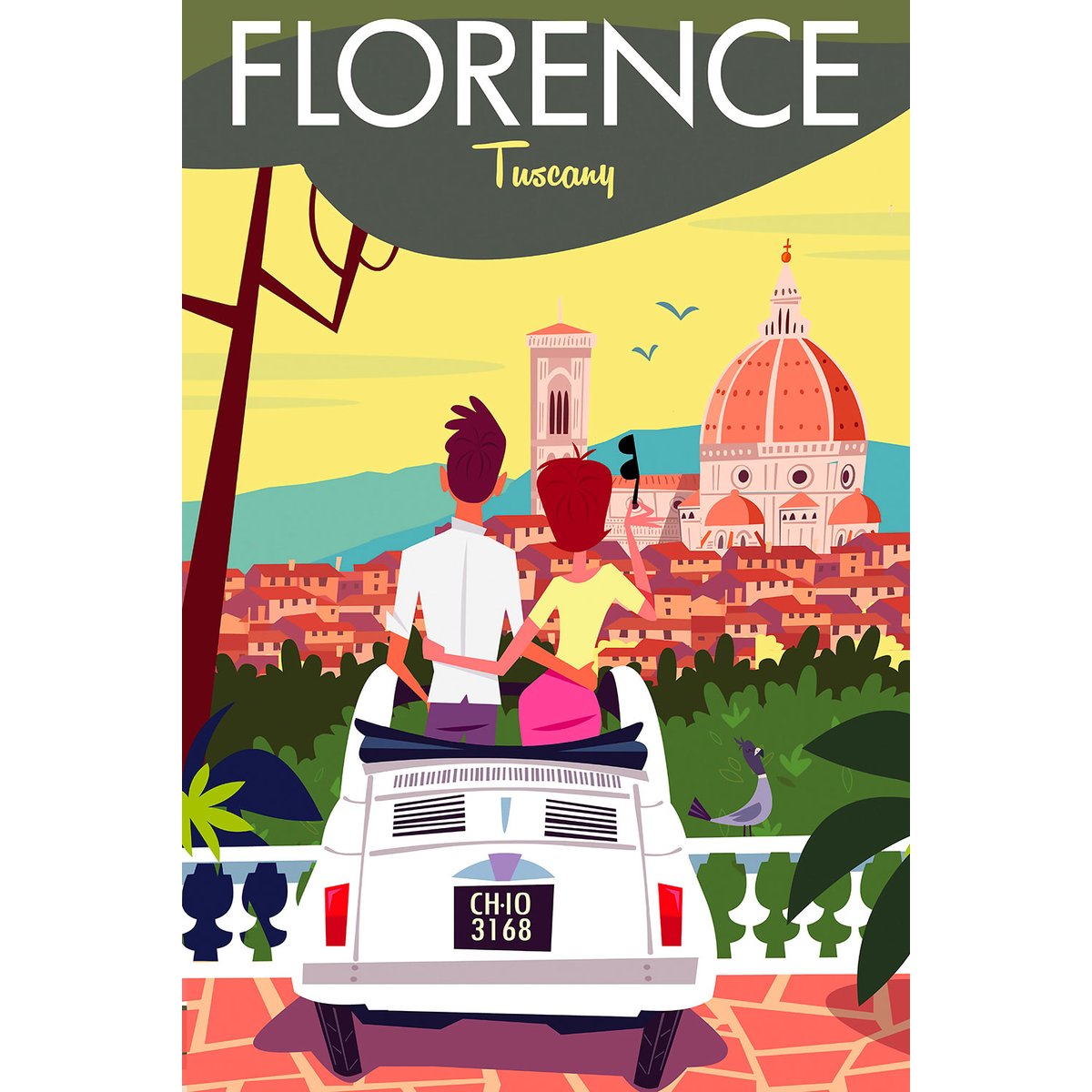 Tableau voyage à florence tableau alu dibond, HEXOA