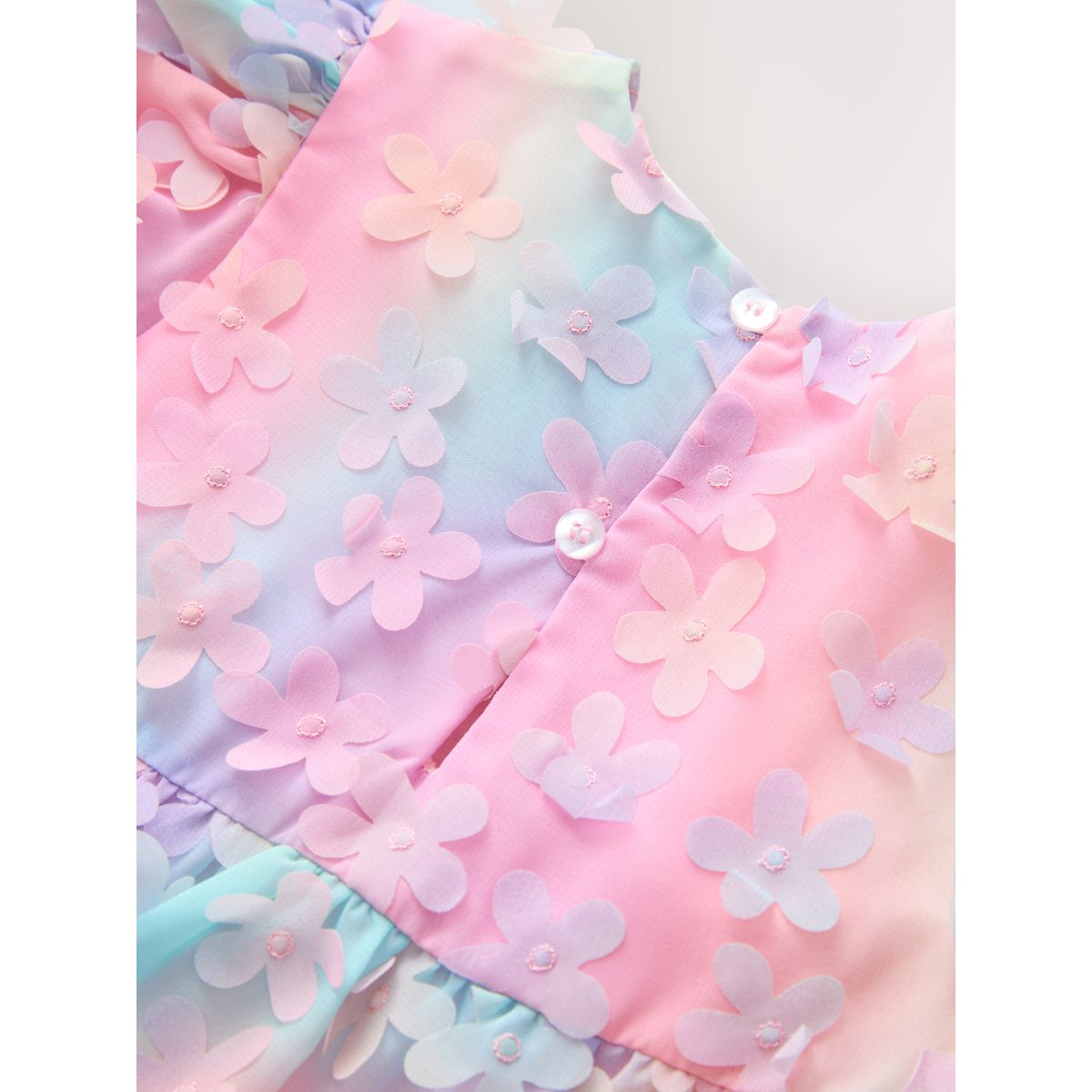 Robe à manches courtes fleurs 3d arc-en-ciel, NEXT