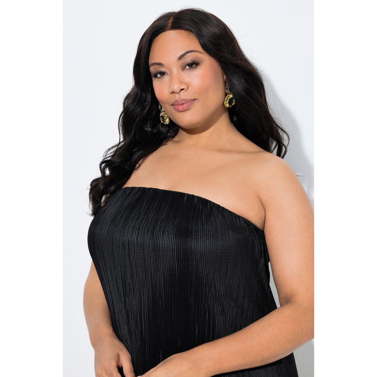 Robe maxi plissée noir, ULLA POPKEN