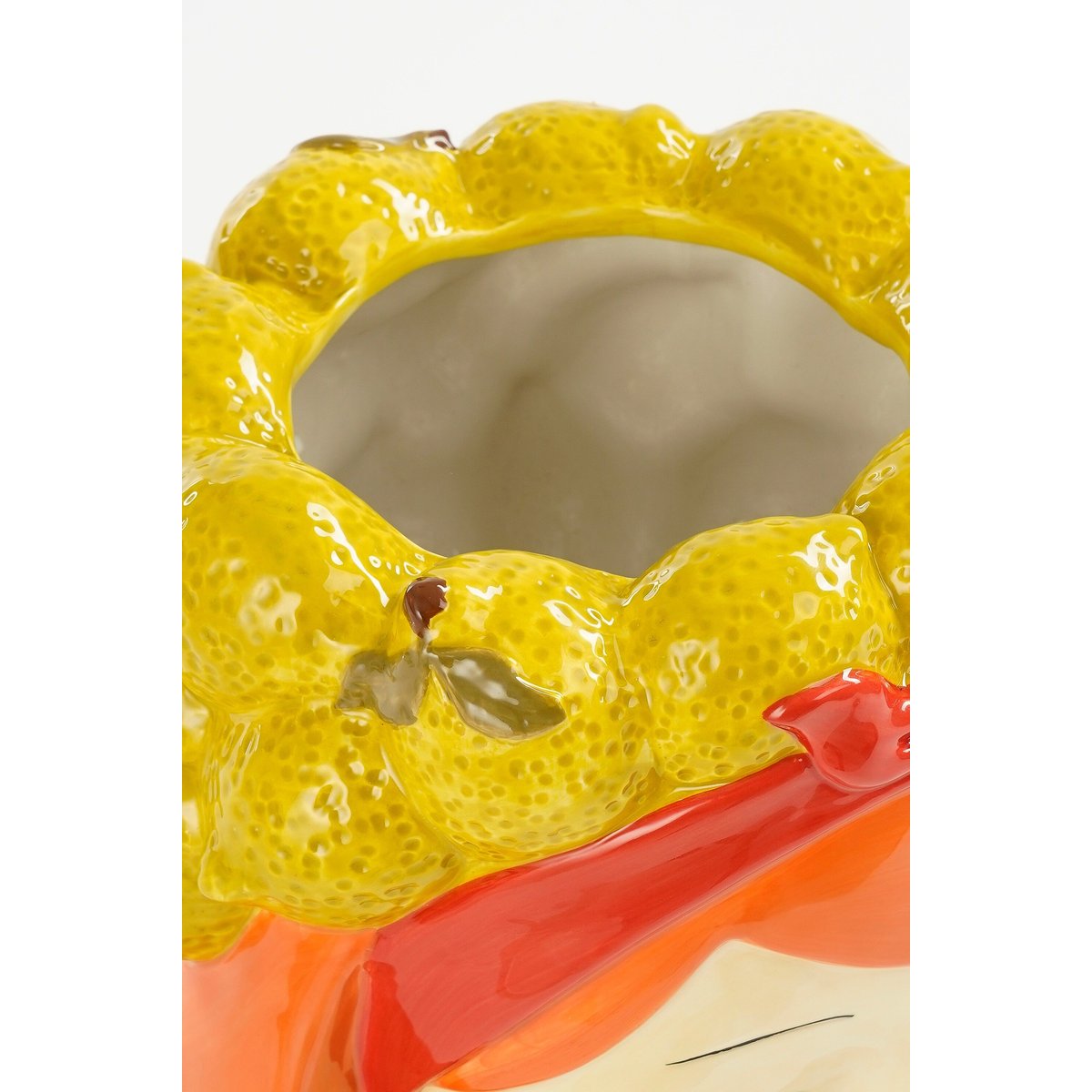Cache-pot visage FUNNY jaune, MICA DECORATIONS