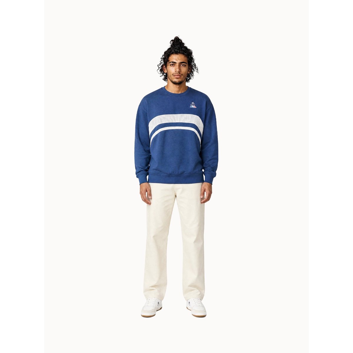 Sweat col rond Contemporain bleu, LE COQ SPORTIF