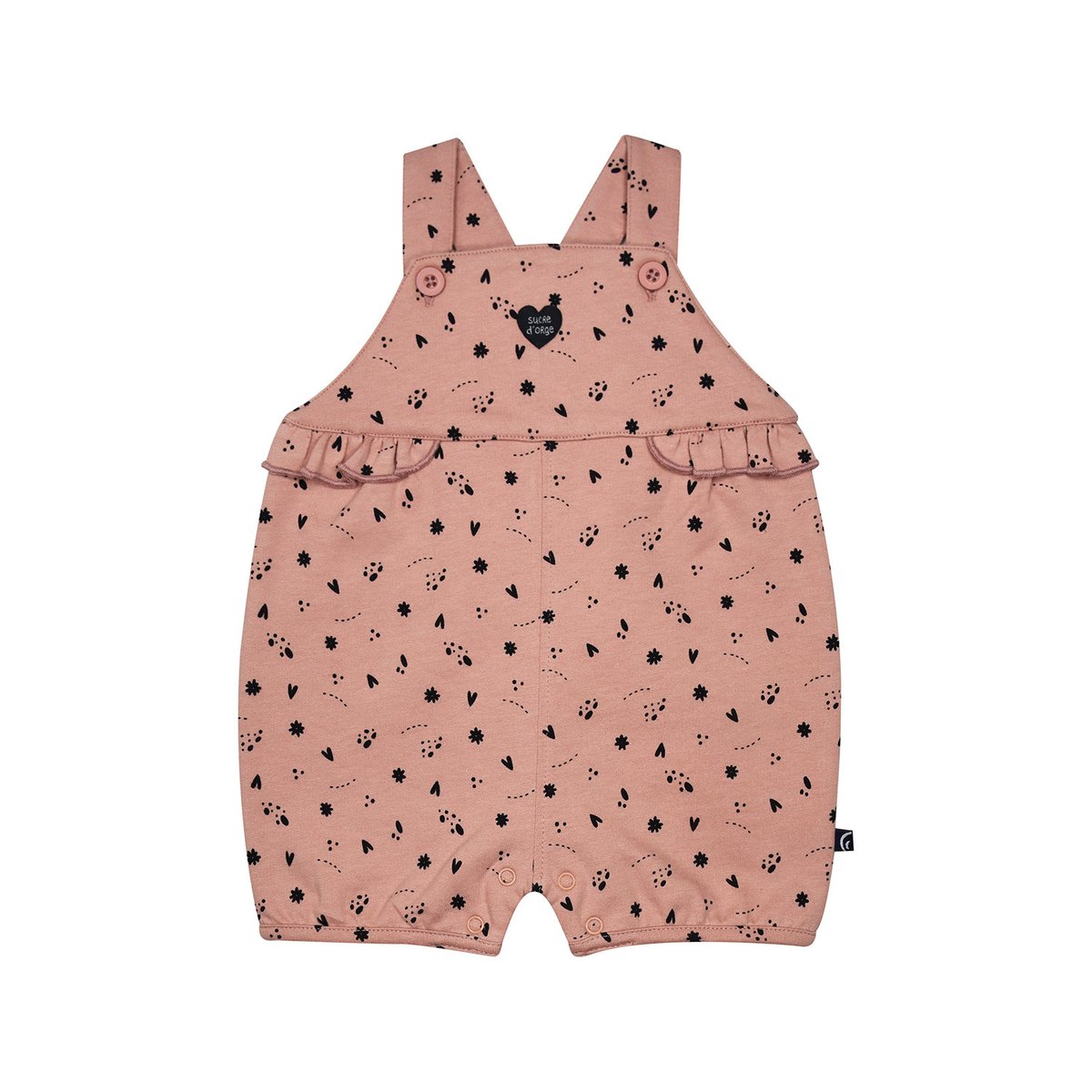 Ensemble t-shirt et salopette rima rose, SUCRE D'ORGE