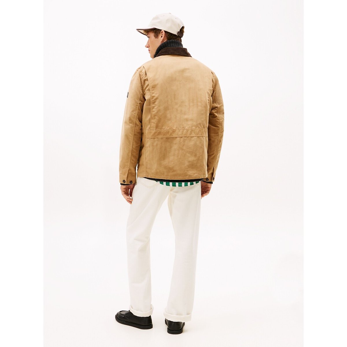 Waxed Jacket with Textured Collar safari, TOMMY HILFIGER
