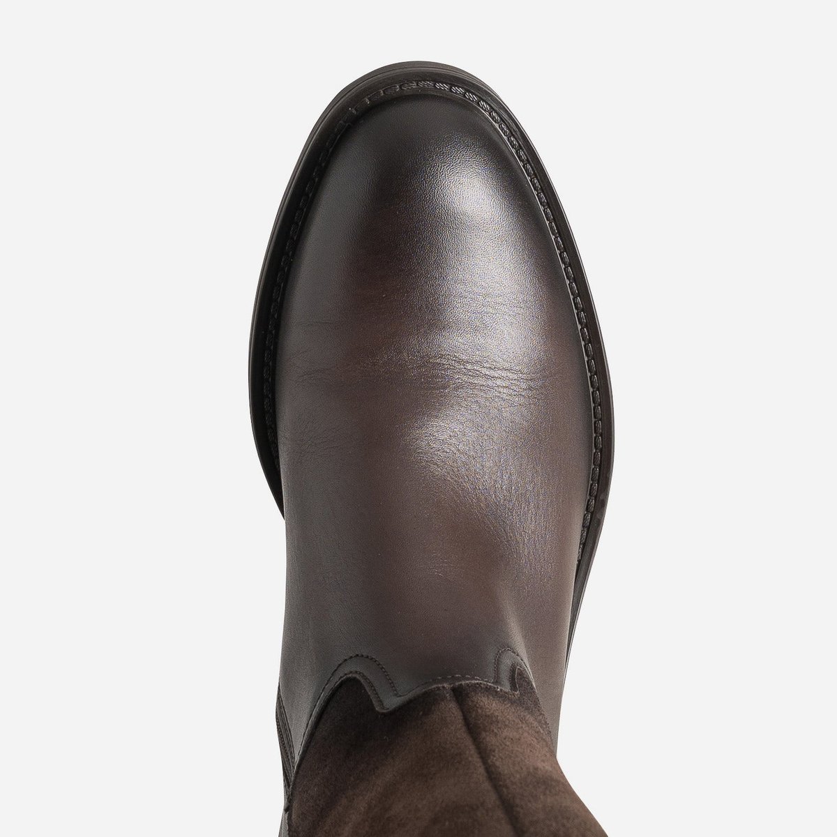 Botte Plate en cuir CORALIE chocolat, ERAM