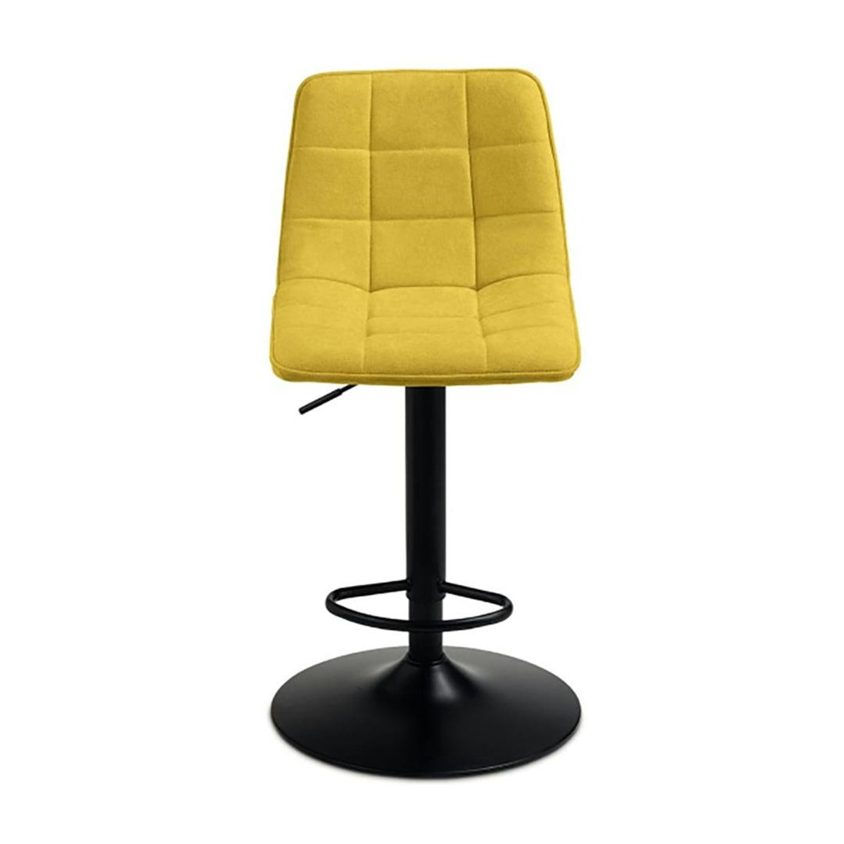 Chaise de bar réglable en tissu (lot de 2) LORA moutarde, PIER IMPORT