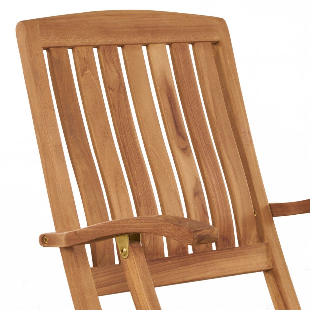 Ensemble table de jardin et 4 chaises pliantes en teck massif naturel, WANDA COLLECTION